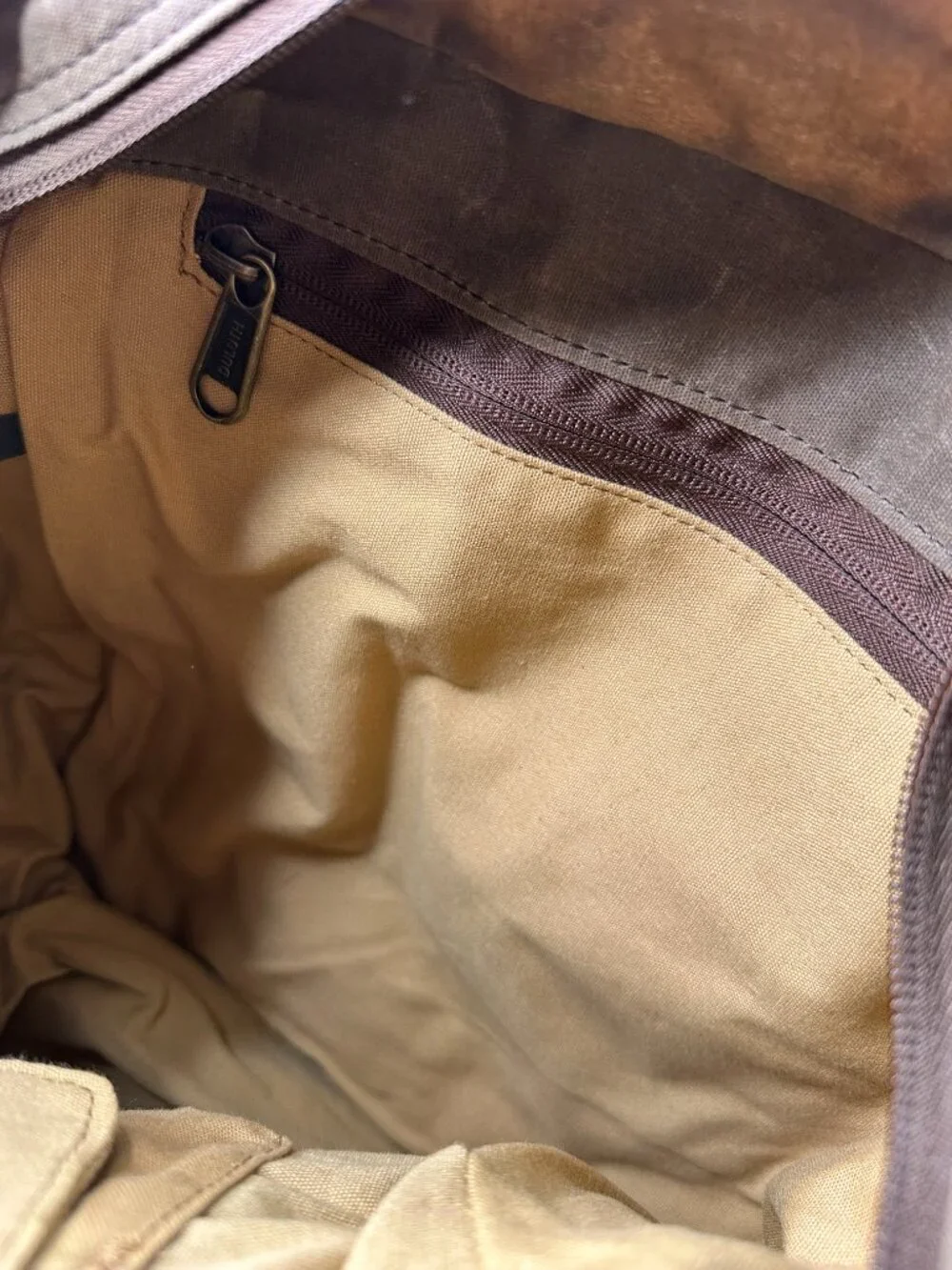 Duluth Trading Messenger Tote Brown Canvas Shoulder Bag